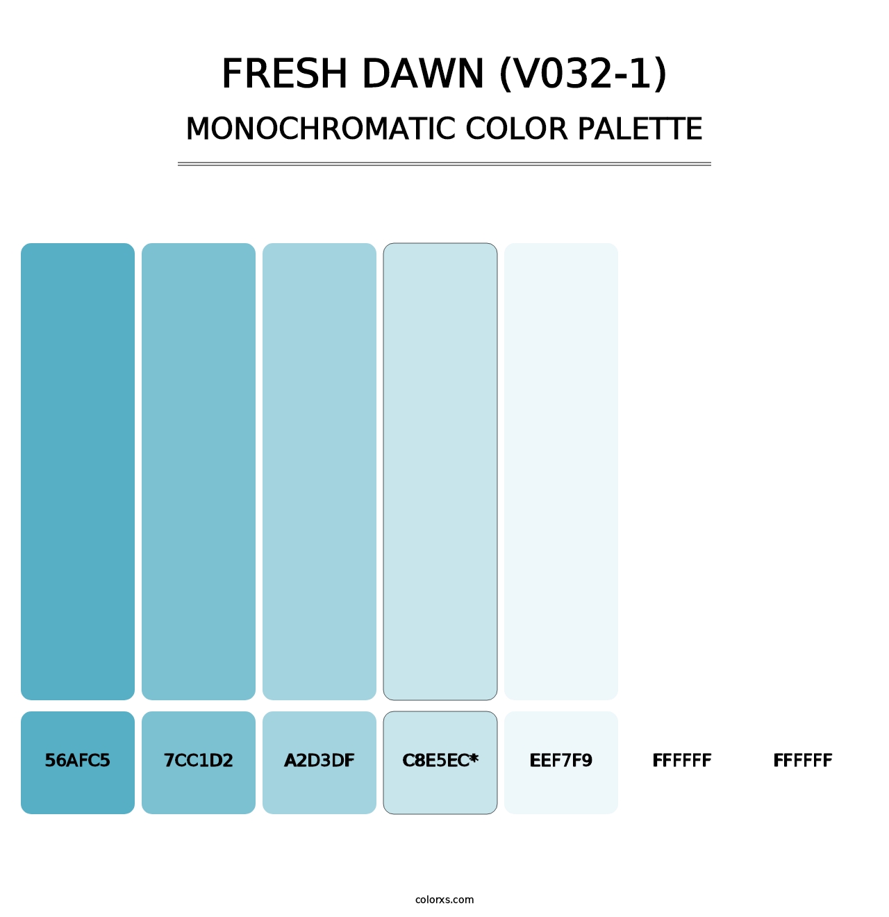 Fresh Dawn (V032-1) - Monochromatic Color Palette