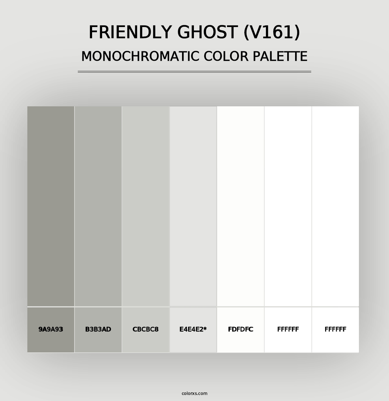 Friendly Ghost (V161) - Monochromatic Color Palette