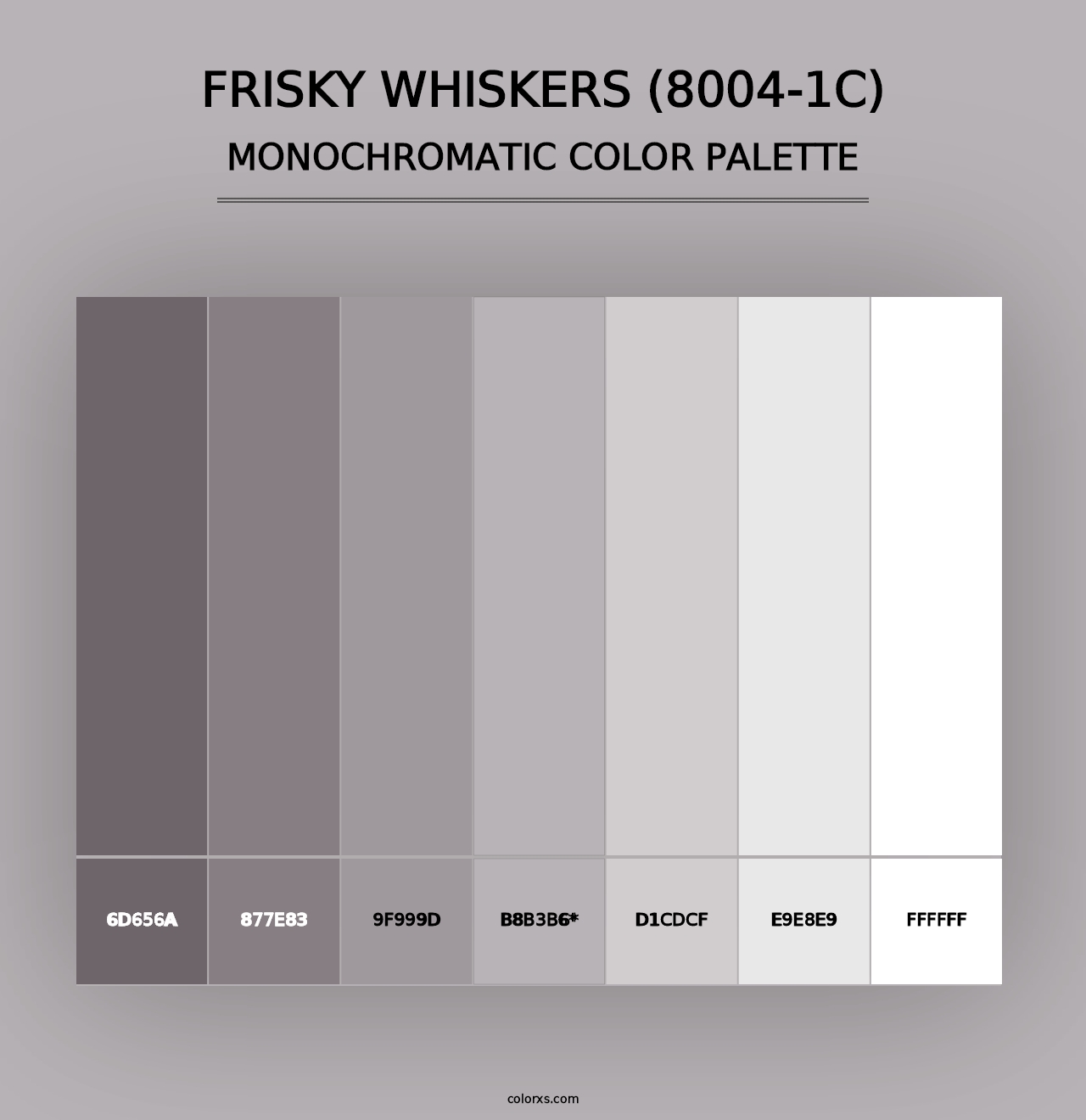 Frisky Whiskers (8004-1C) - Monochromatic Color Palette