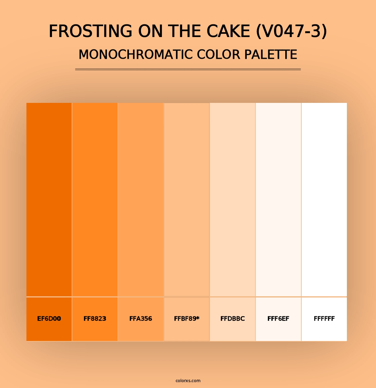 Frosting on the Cake (V047-3) - Monochromatic Color Palette