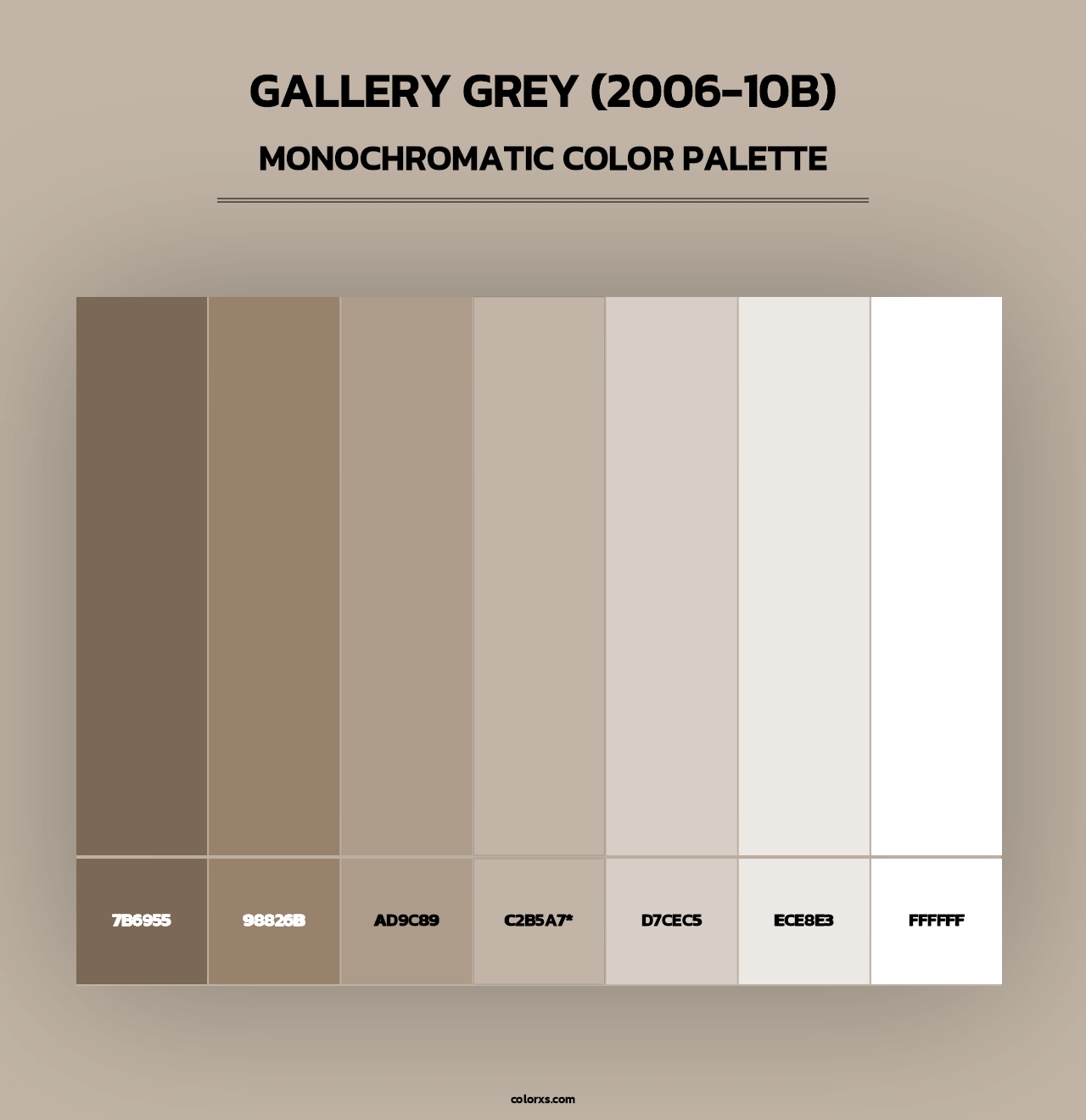 Gallery Grey (2006-10B) - Monochromatic Color Palette