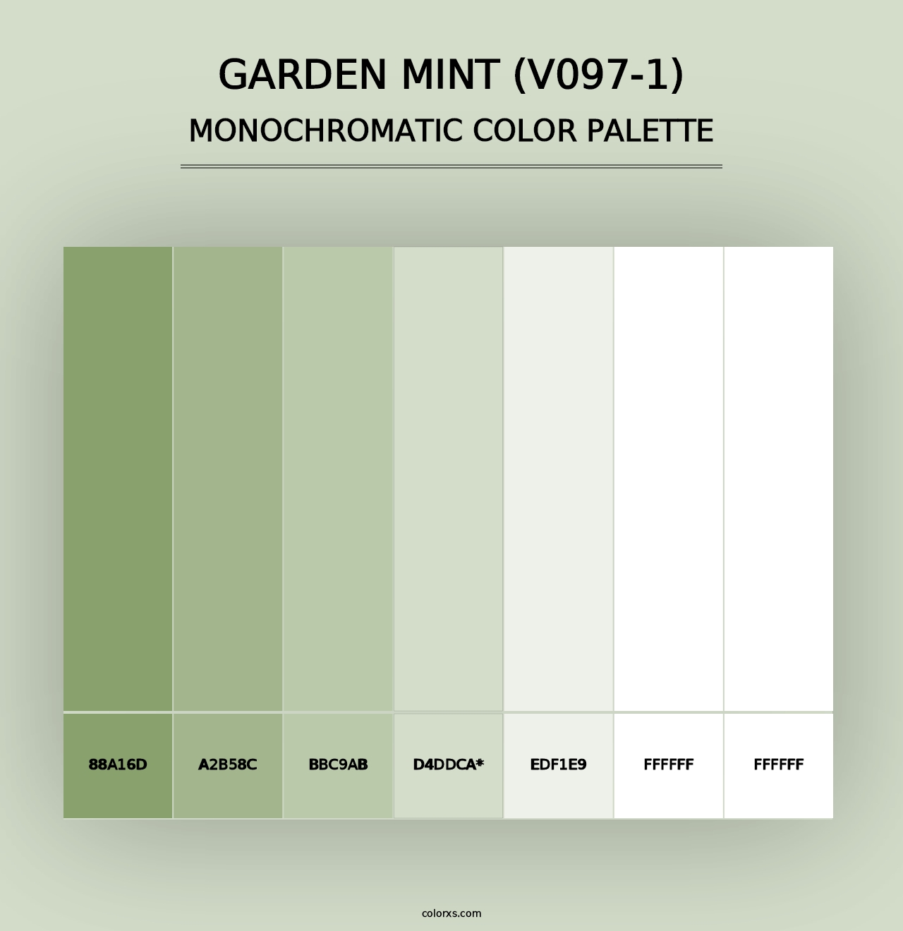 Garden Mint (V097-1) - Monochromatic Color Palette