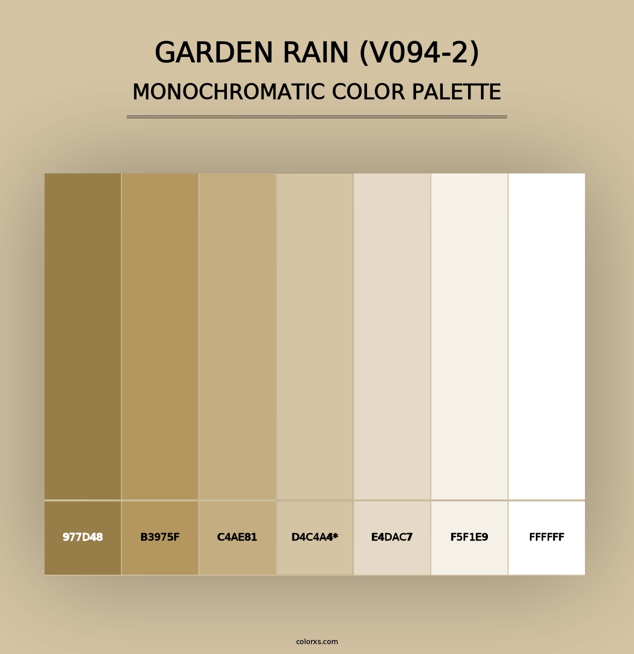 Garden Rain (V094-2) - Monochromatic Color Palette