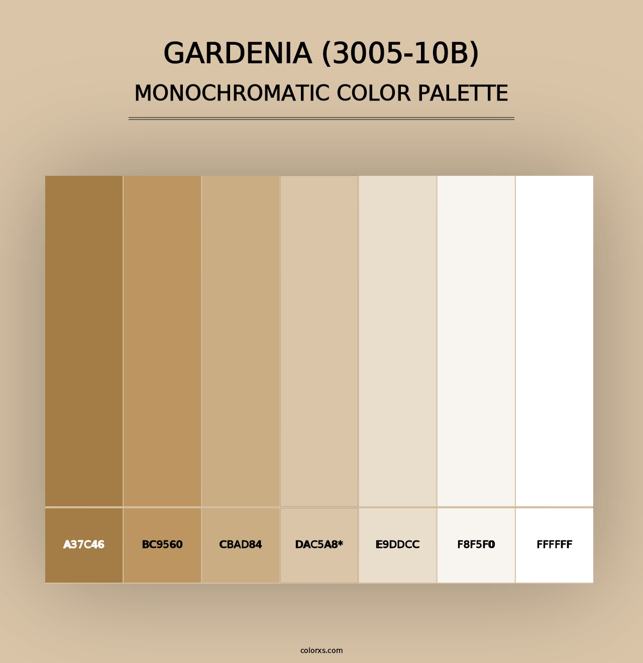 Gardenia (3005-10B) - Monochromatic Color Palette