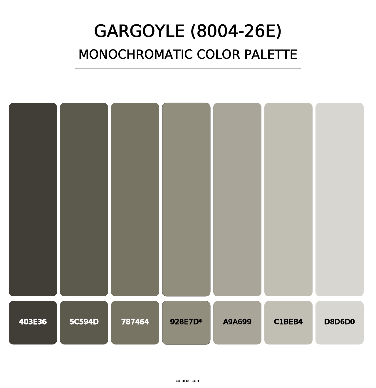 Gargoyle (8004-26E) - Monochromatic Color Palette