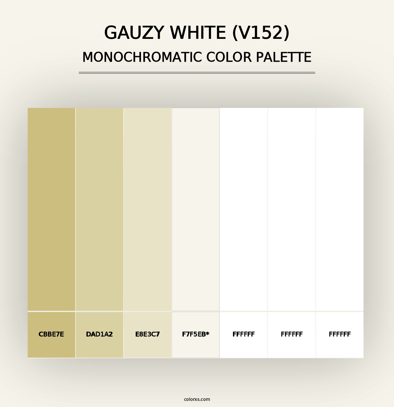 Gauzy White (V152) - Monochromatic Color Palette