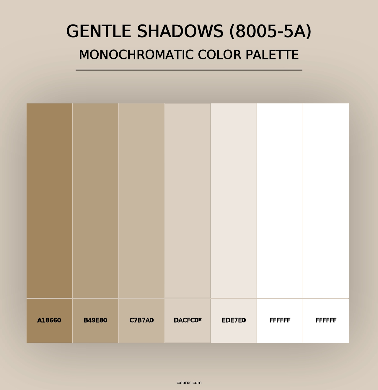 Gentle Shadows (8005-5A) - Monochromatic Color Palette