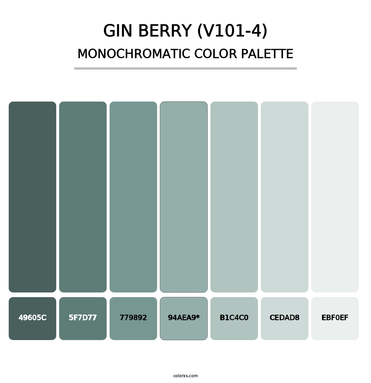 Gin Berry (V101-4) - Monochromatic Color Palette