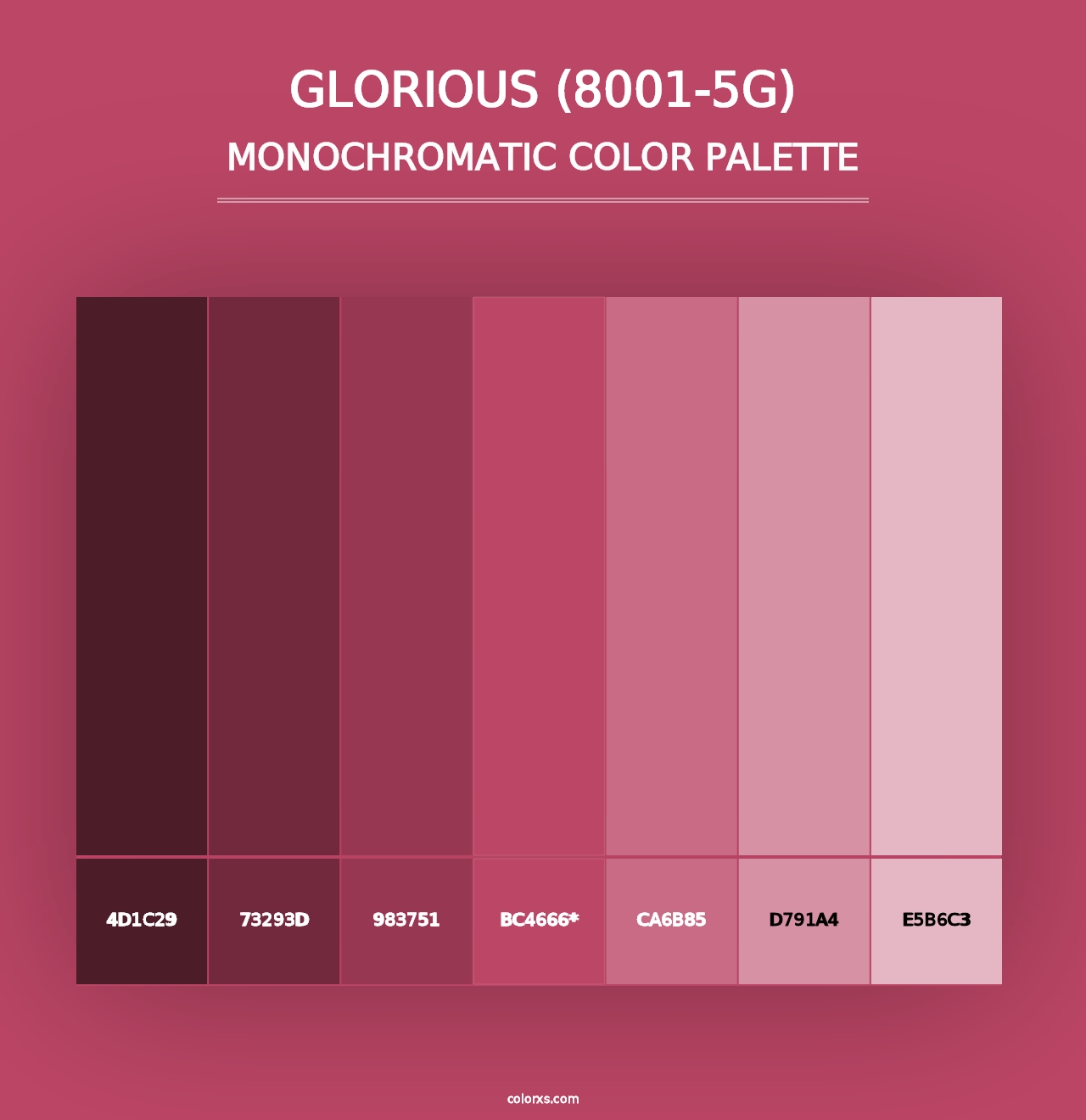 Glorious (8001-5G) - Monochromatic Color Palette