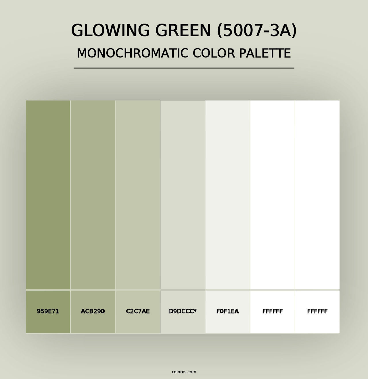 Glowing Green (5007-3A) - Monochromatic Color Palette