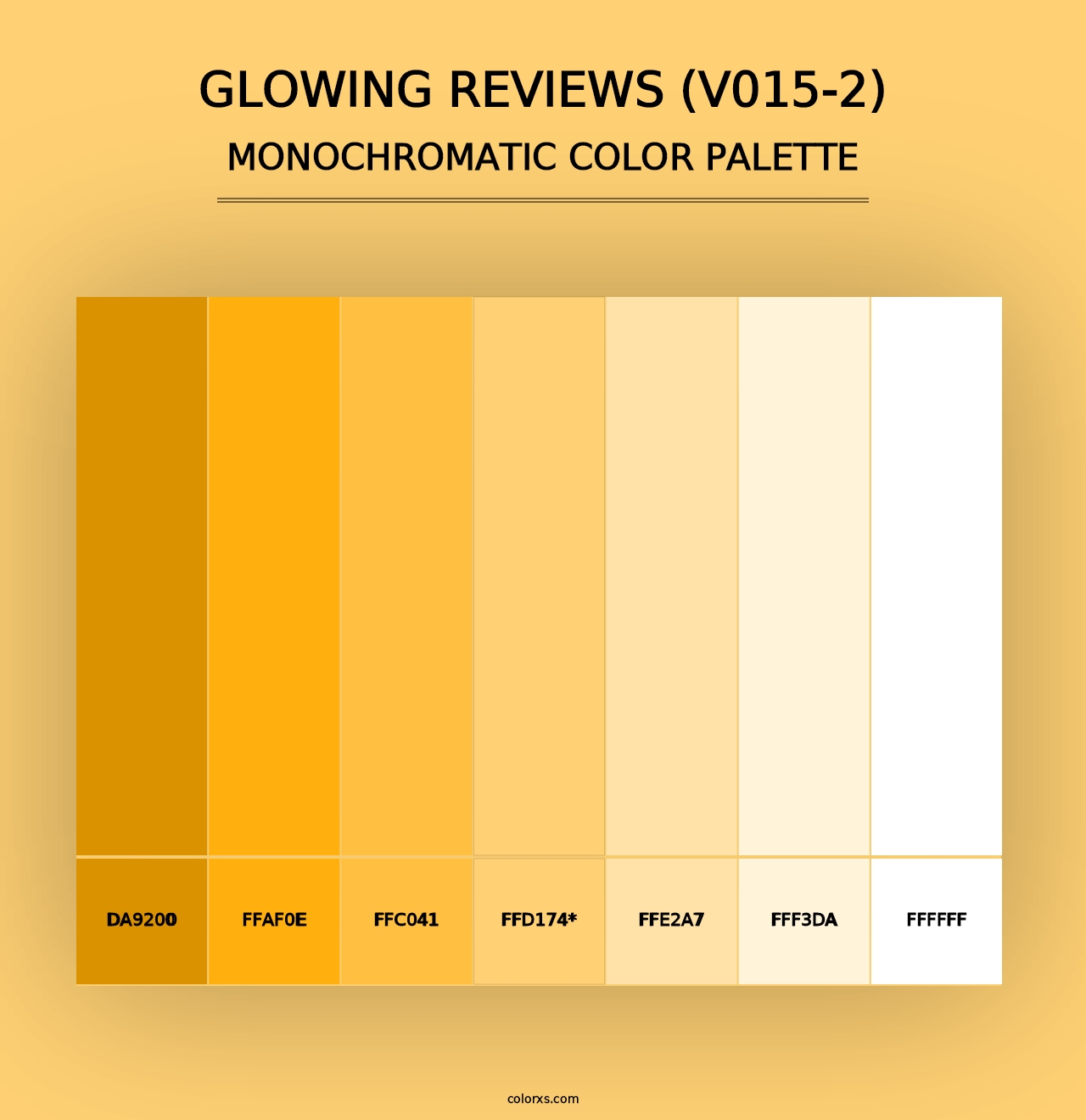 Glowing Reviews (V015-2) - Monochromatic Color Palette