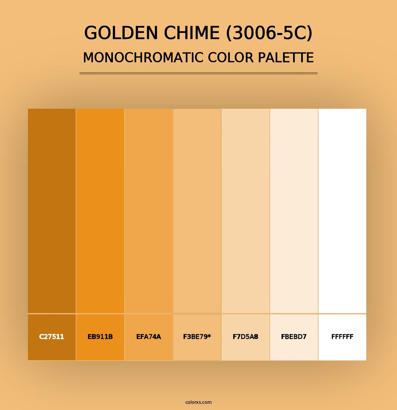 Golden Chime (3006-5C) - Monochromatic Color Palette