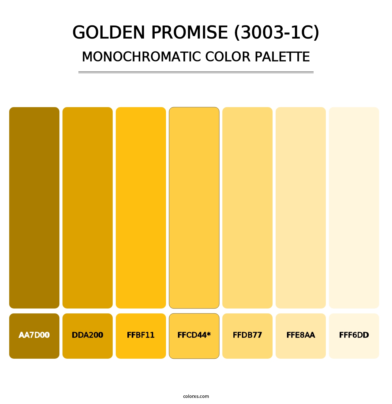 Golden Promise (3003-1C) - Monochromatic Color Palette