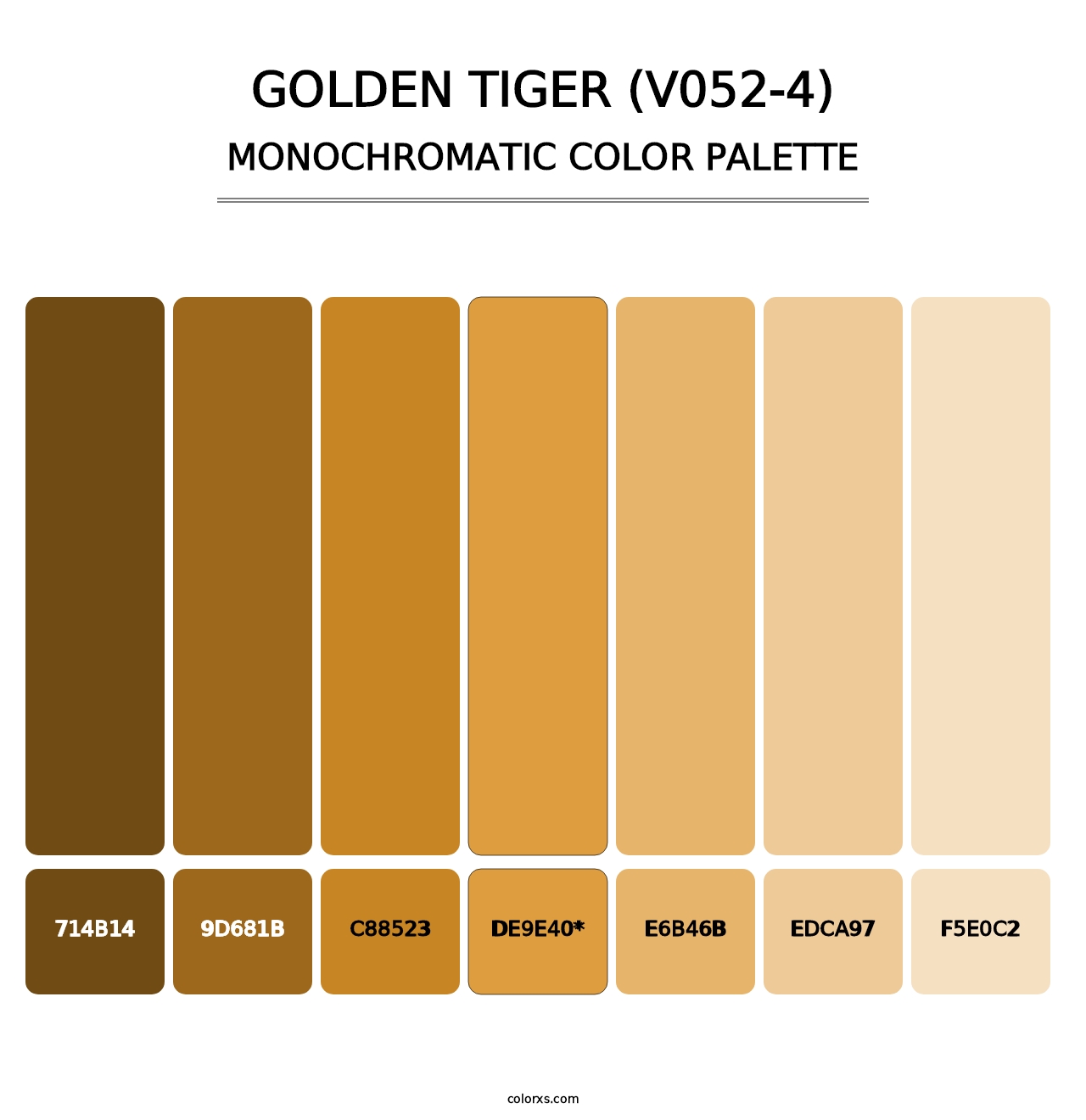 Golden Tiger (V052-4) - Monochromatic Color Palette