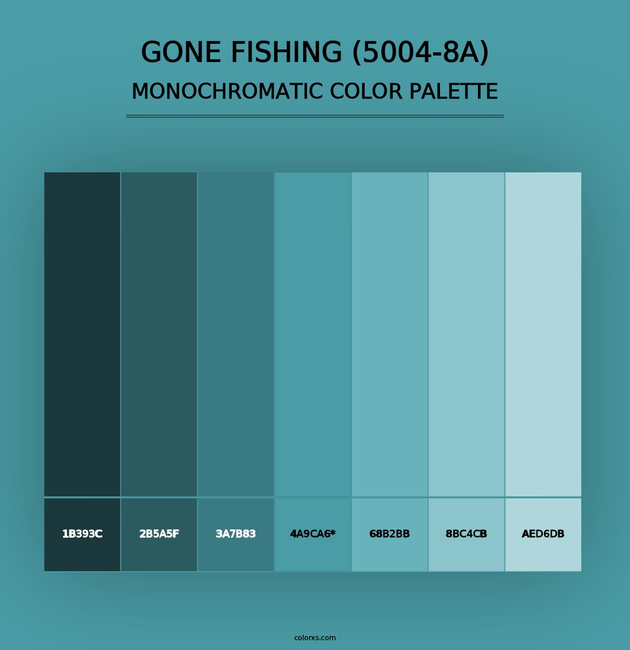 Gone Fishing (5004-8A) - Monochromatic Color Palette