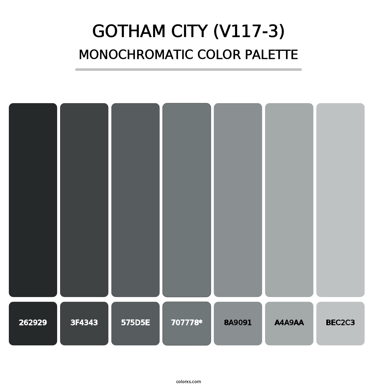 Gotham City (V117-3) - Monochromatic Color Palette