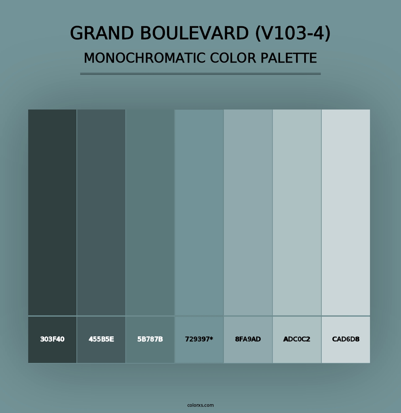 Grand Boulevard (V103-4) - Monochromatic Color Palette