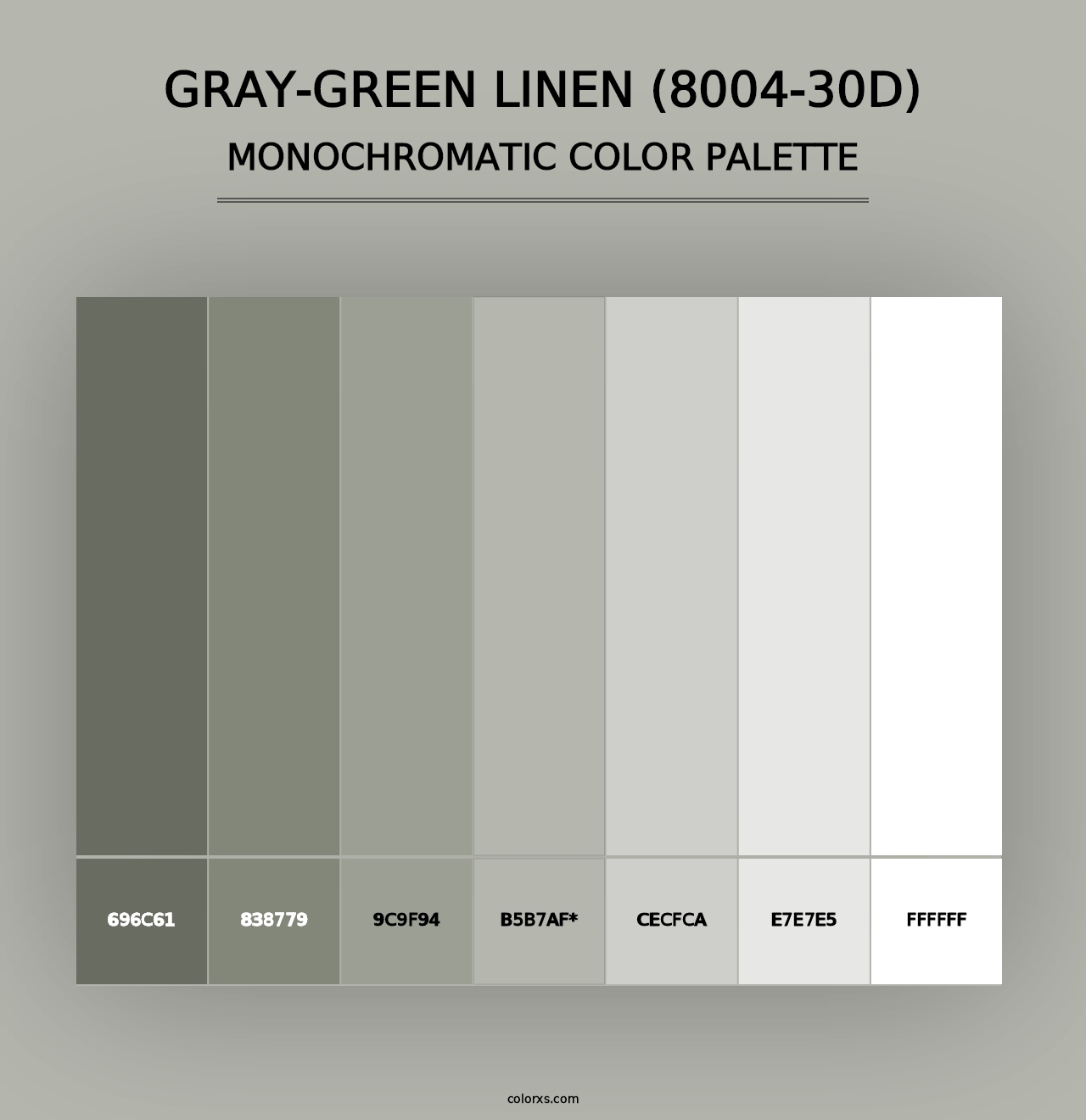 Gray-Green Linen (8004-30D) - Monochromatic Color Palette