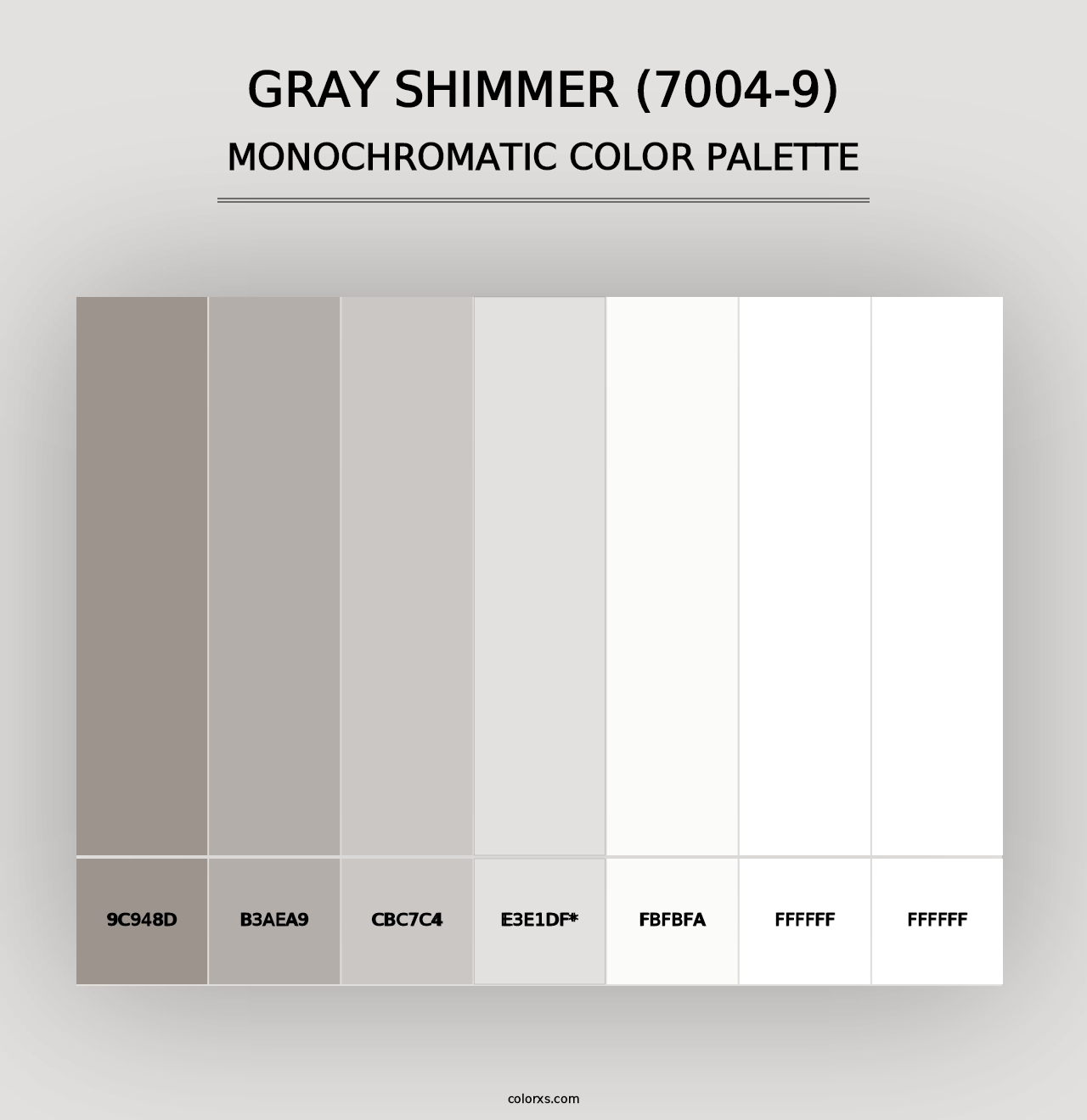 Gray Shimmer (7004-9) - Monochromatic Color Palette