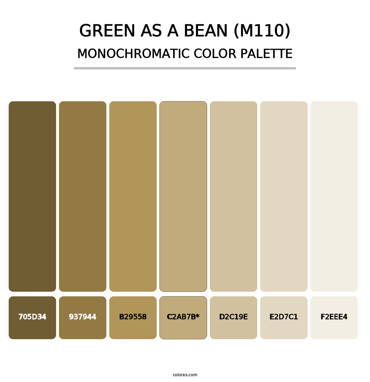 Green as a Bean (M110) - Monochromatic Color Palette