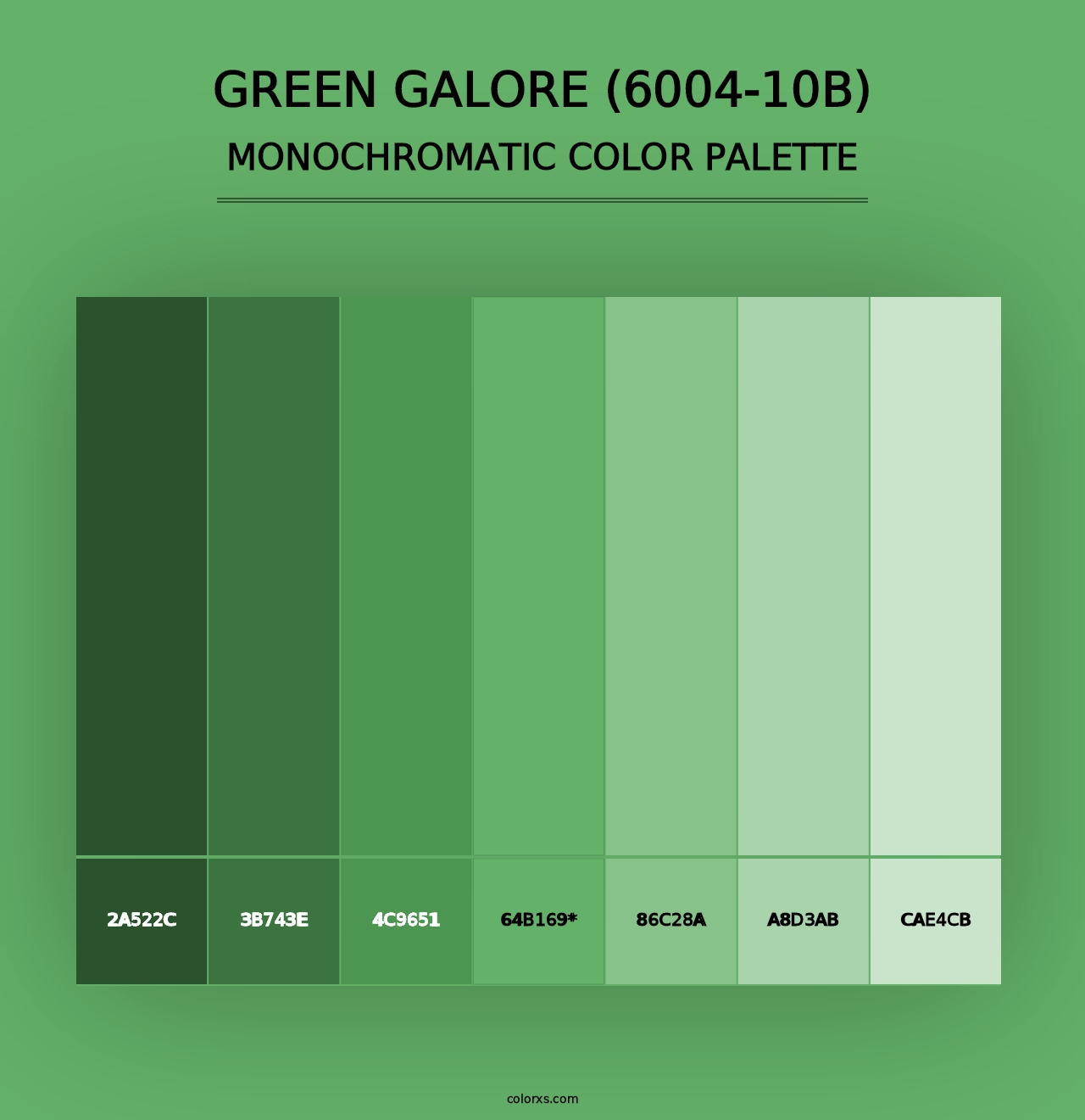 Green Galore (6004-10B) - Monochromatic Color Palette