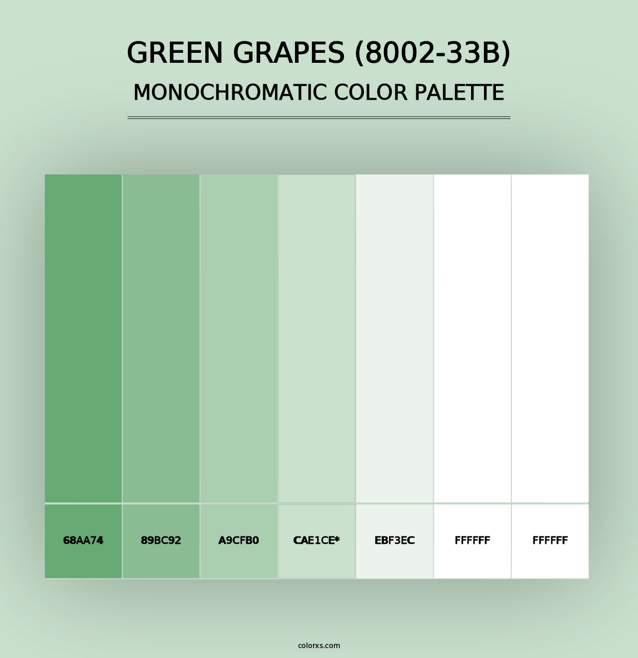 Green Grapes (8002-33B) - Monochromatic Color Palette