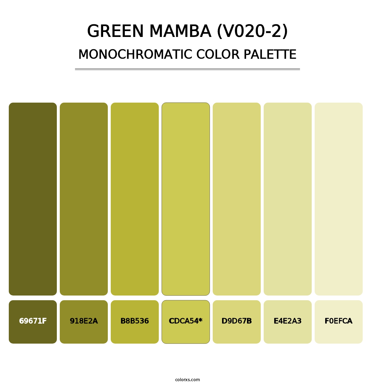 Green Mamba (V020-2) - Monochromatic Color Palette