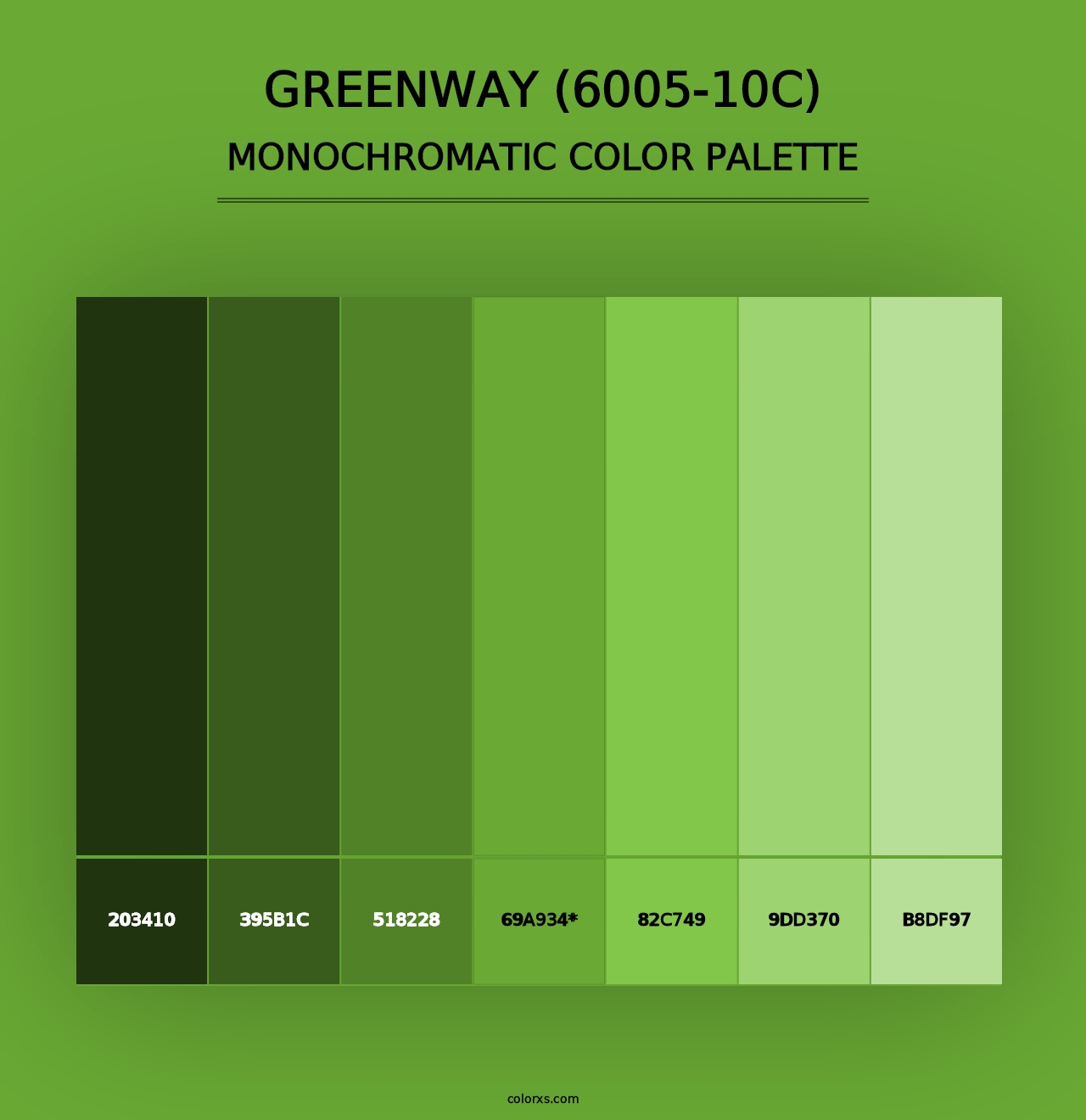 Greenway (6005-10C) - Monochromatic Color Palette