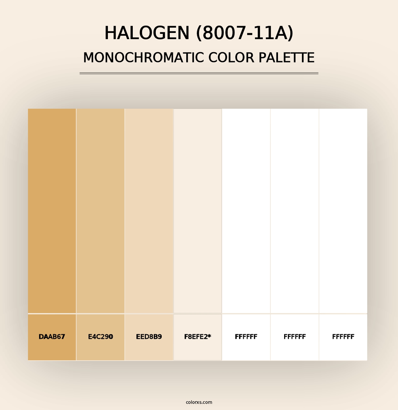 Halogen (8007-11A) - Monochromatic Color Palette