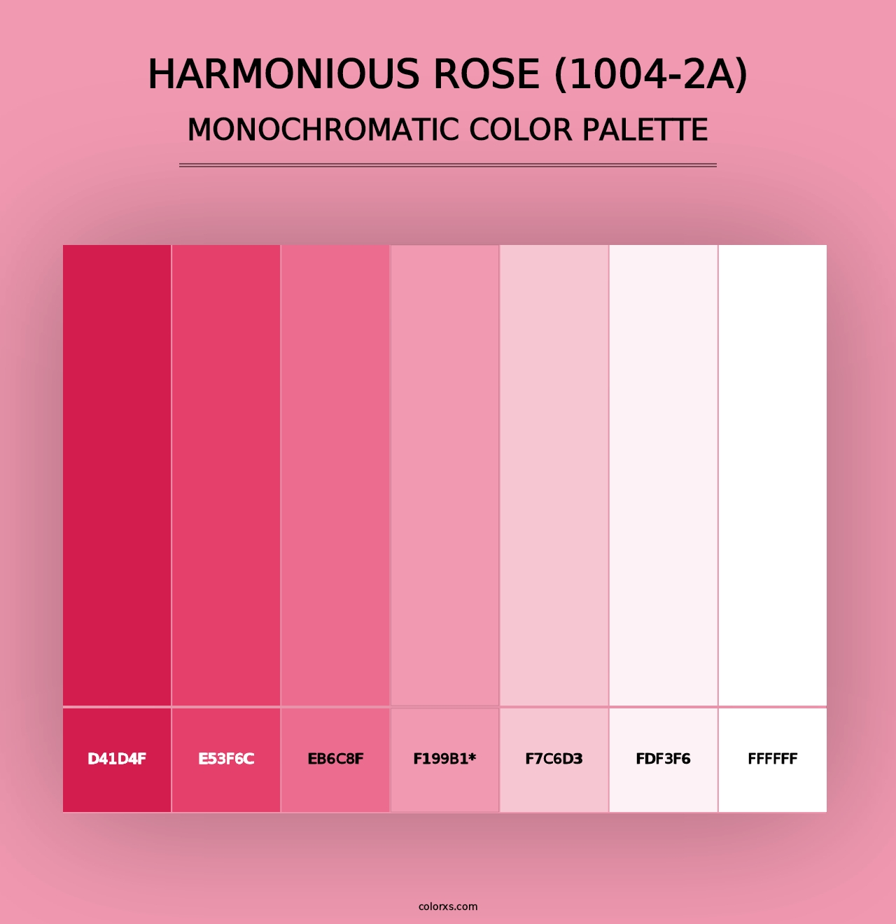 Harmonious Rose (1004-2A) - Monochromatic Color Palette