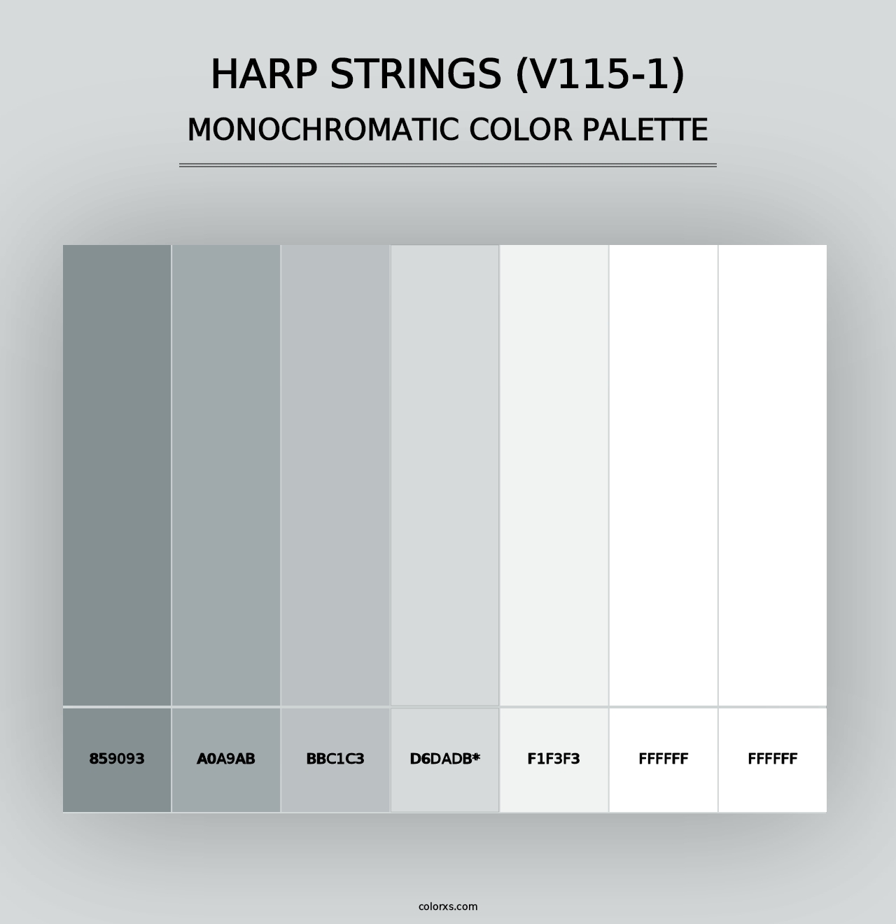 Harp Strings (V115-1) - Monochromatic Color Palette