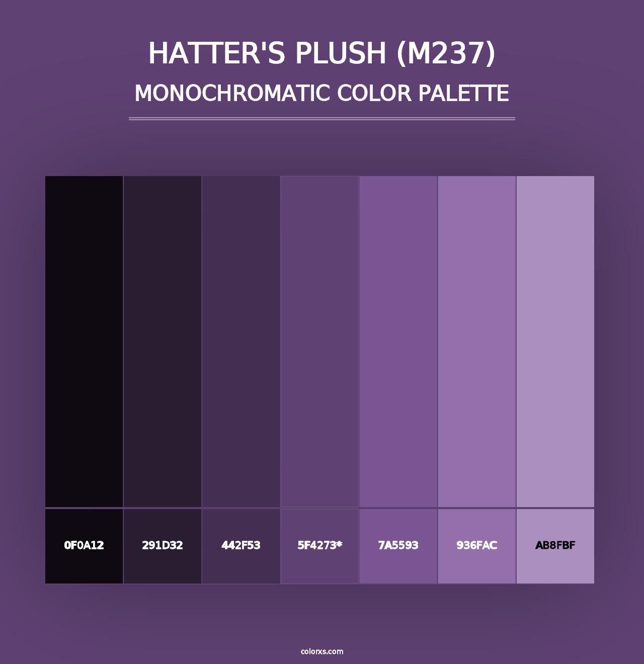 Hatter's Plush (M237) - Monochromatic Color Palette