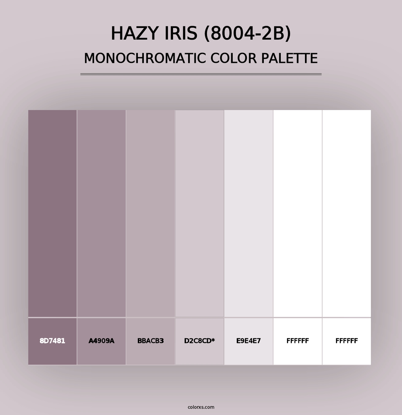 Hazy Iris (8004-2B) - Monochromatic Color Palette