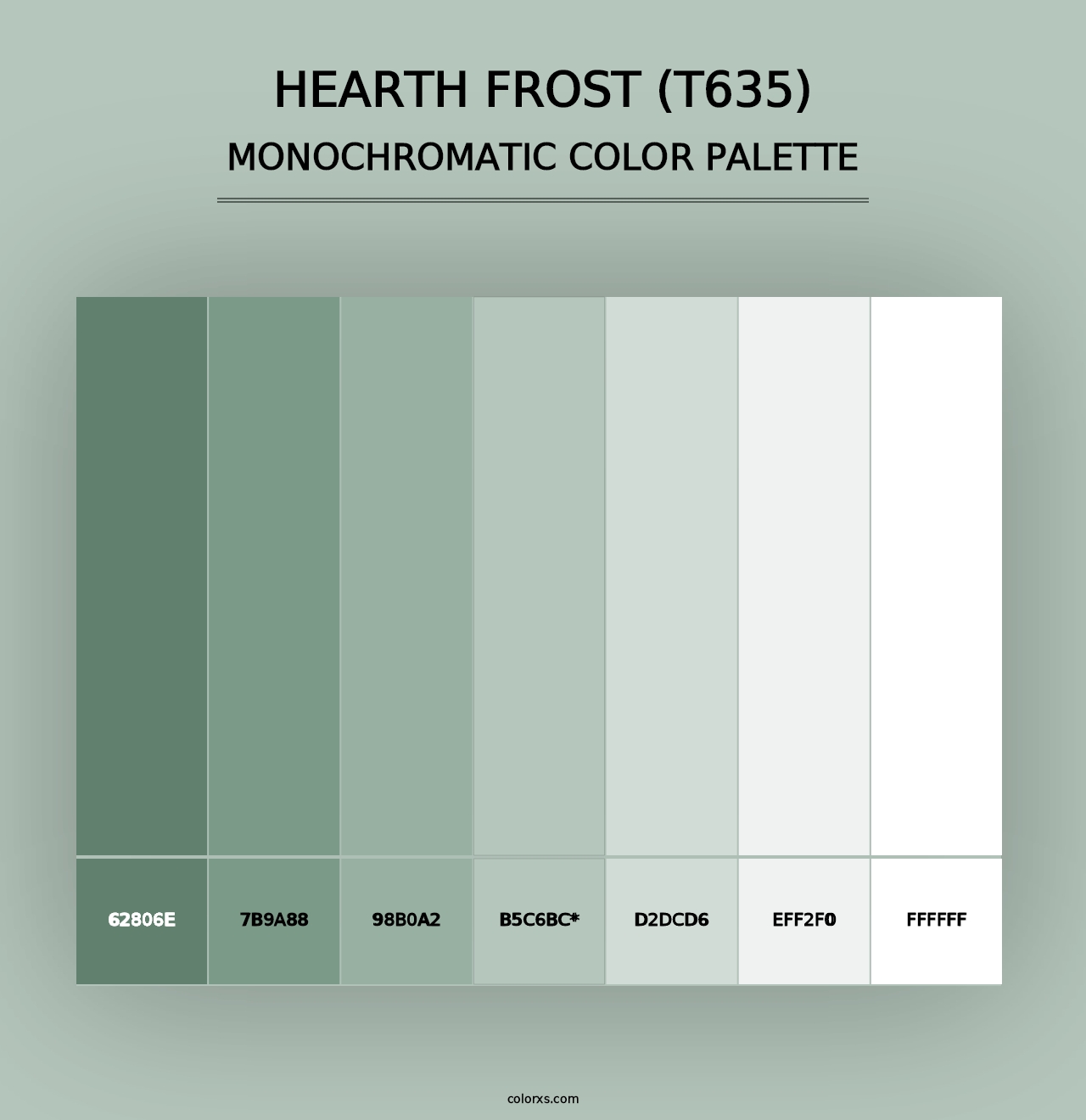 Hearth Frost (T635) - Monochromatic Color Palette