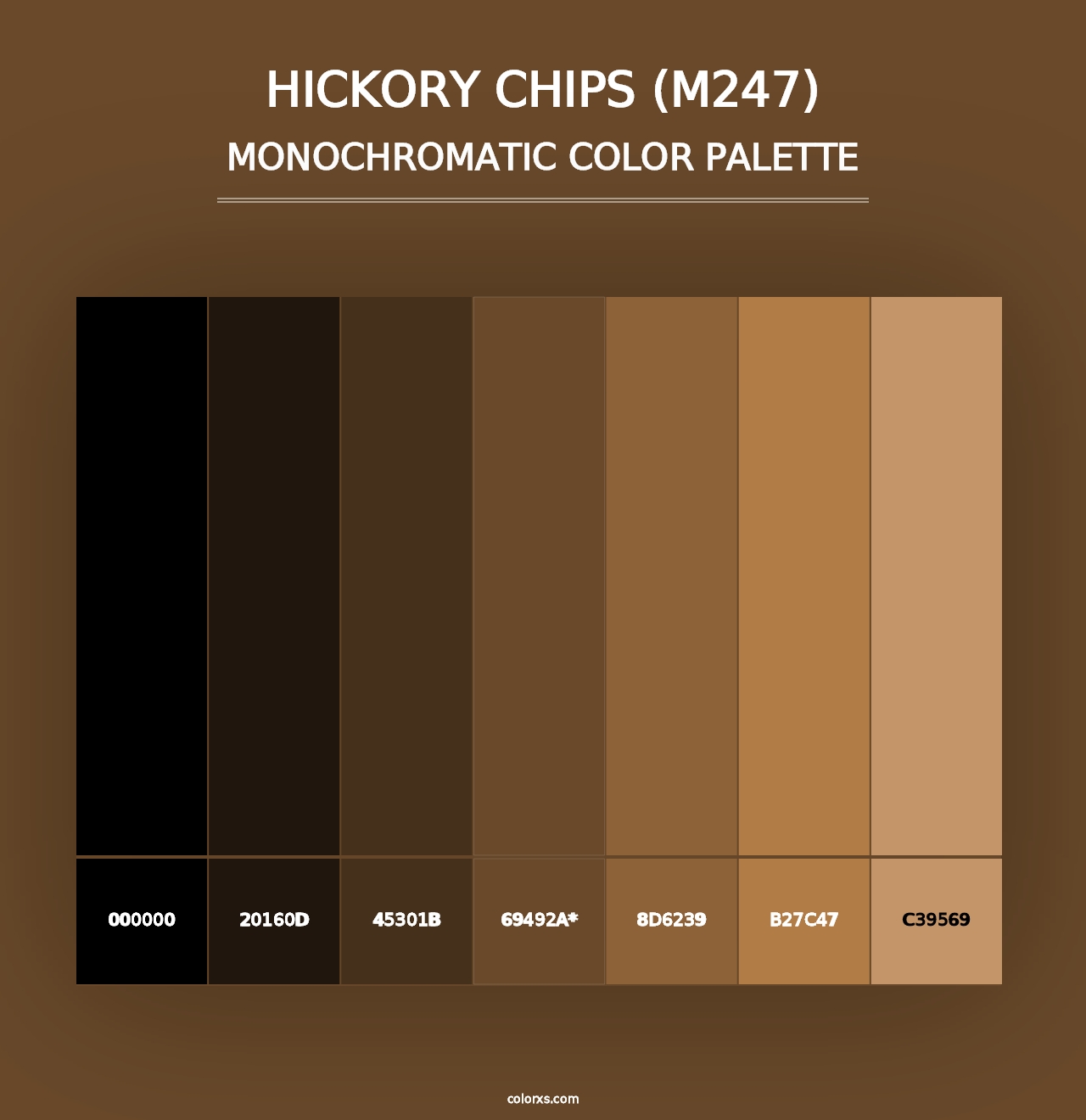 Hickory Chips (M247) - Monochromatic Color Palette