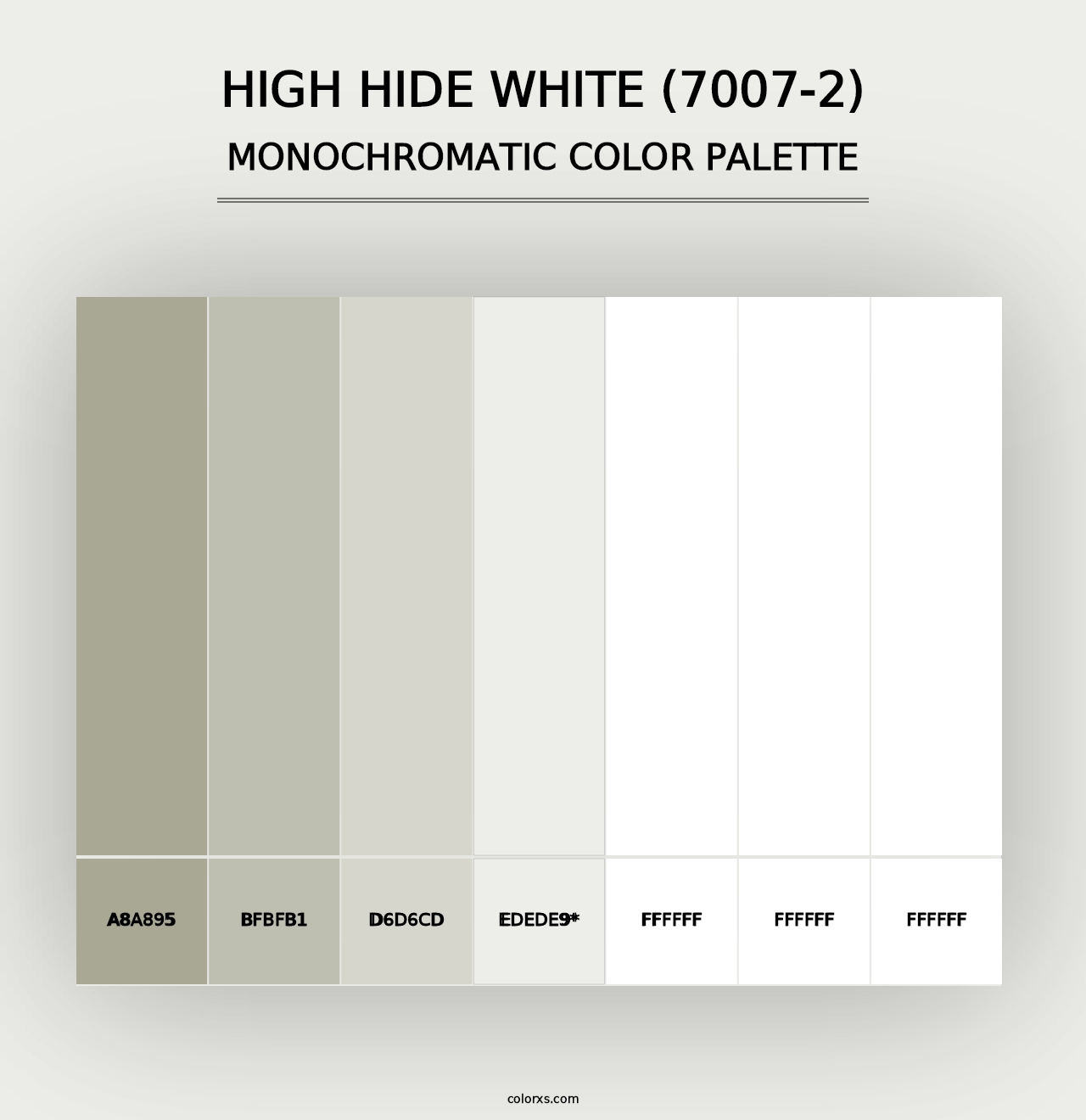 High Hide White (7007-2) - Monochromatic Color Palette