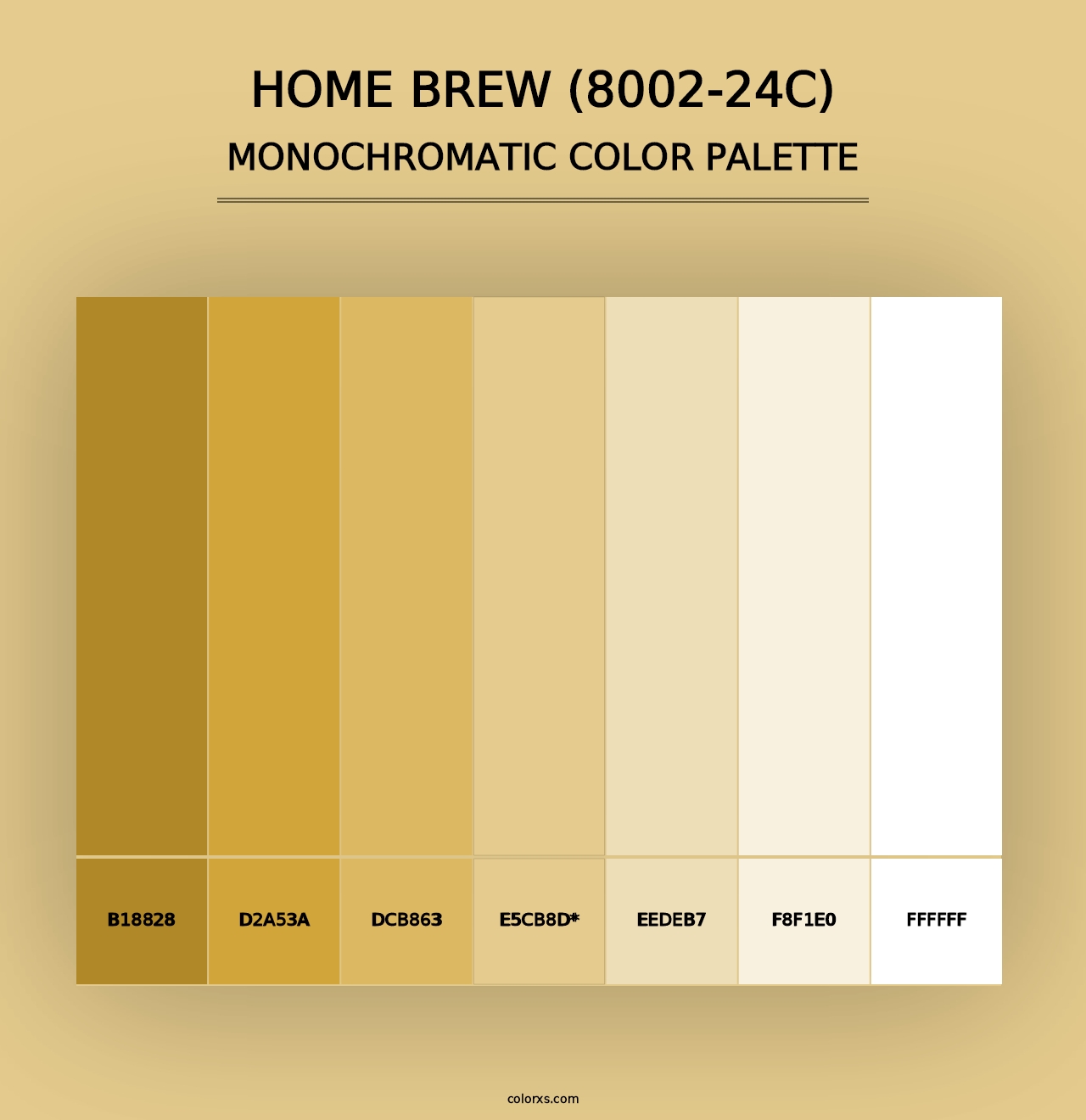 Home Brew (8002-24C) - Monochromatic Color Palette