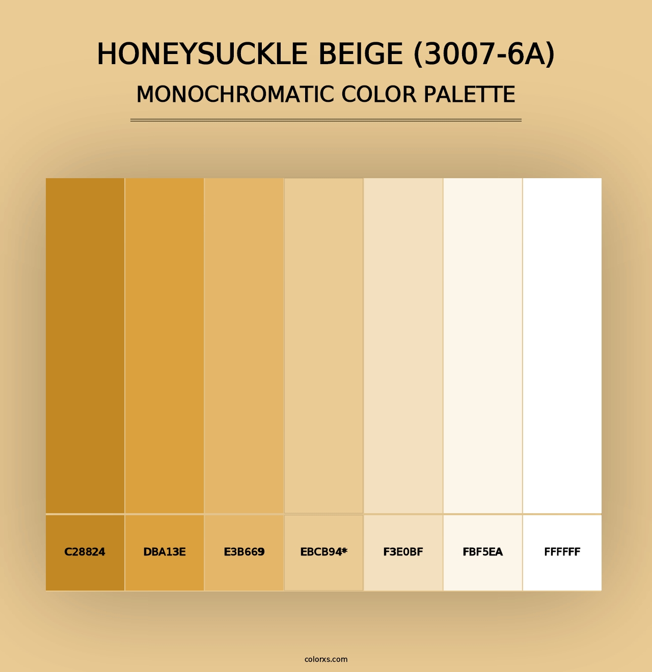 Honeysuckle Beige (3007-6A) - Monochromatic Color Palette