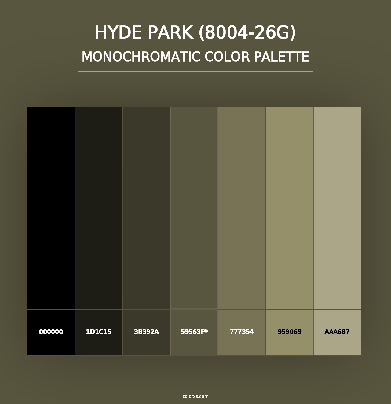 Hyde Park (8004-26G) - Monochromatic Color Palette