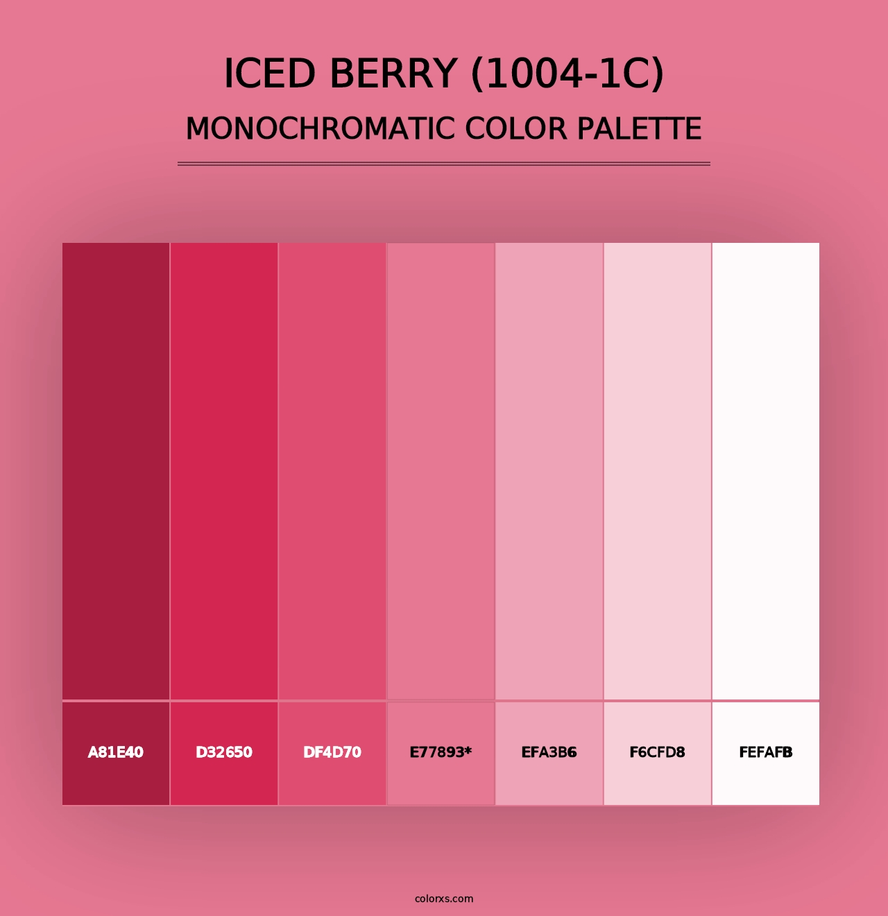 Iced Berry (1004-1C) - Monochromatic Color Palette