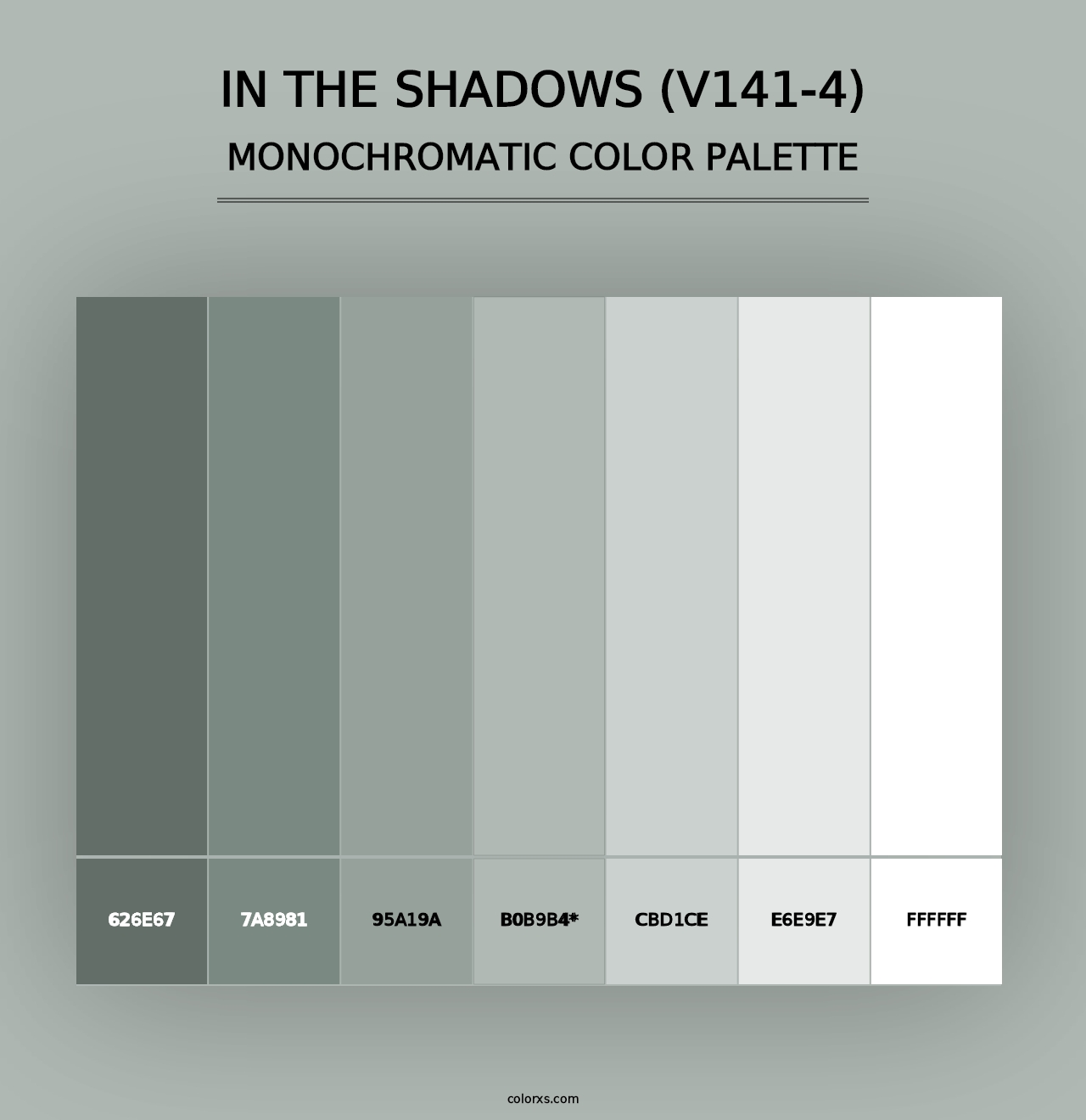 In the Shadows (V141-4) - Monochromatic Color Palette