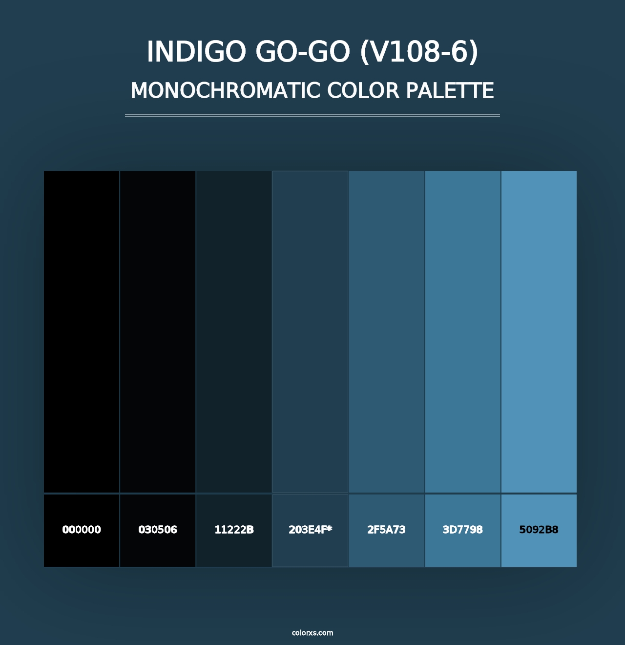 Indigo Go-Go (V108-6) - Monochromatic Color Palette