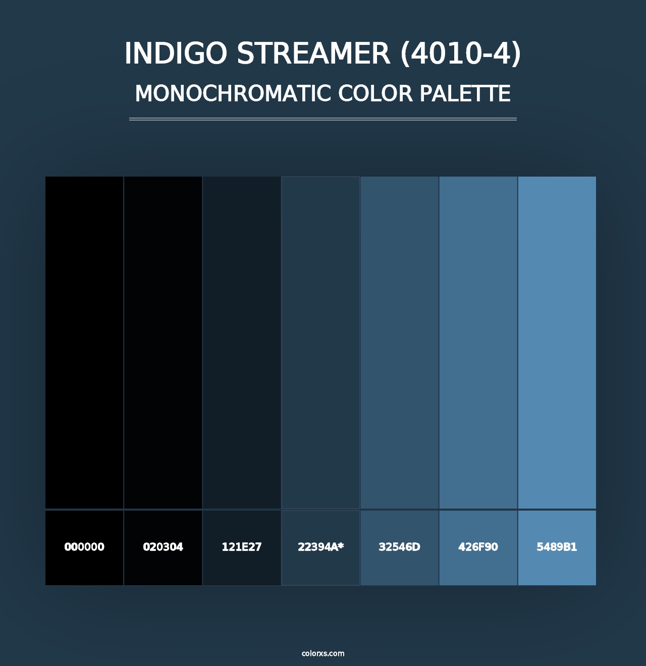 Indigo Streamer (4010-4) - Monochromatic Color Palette