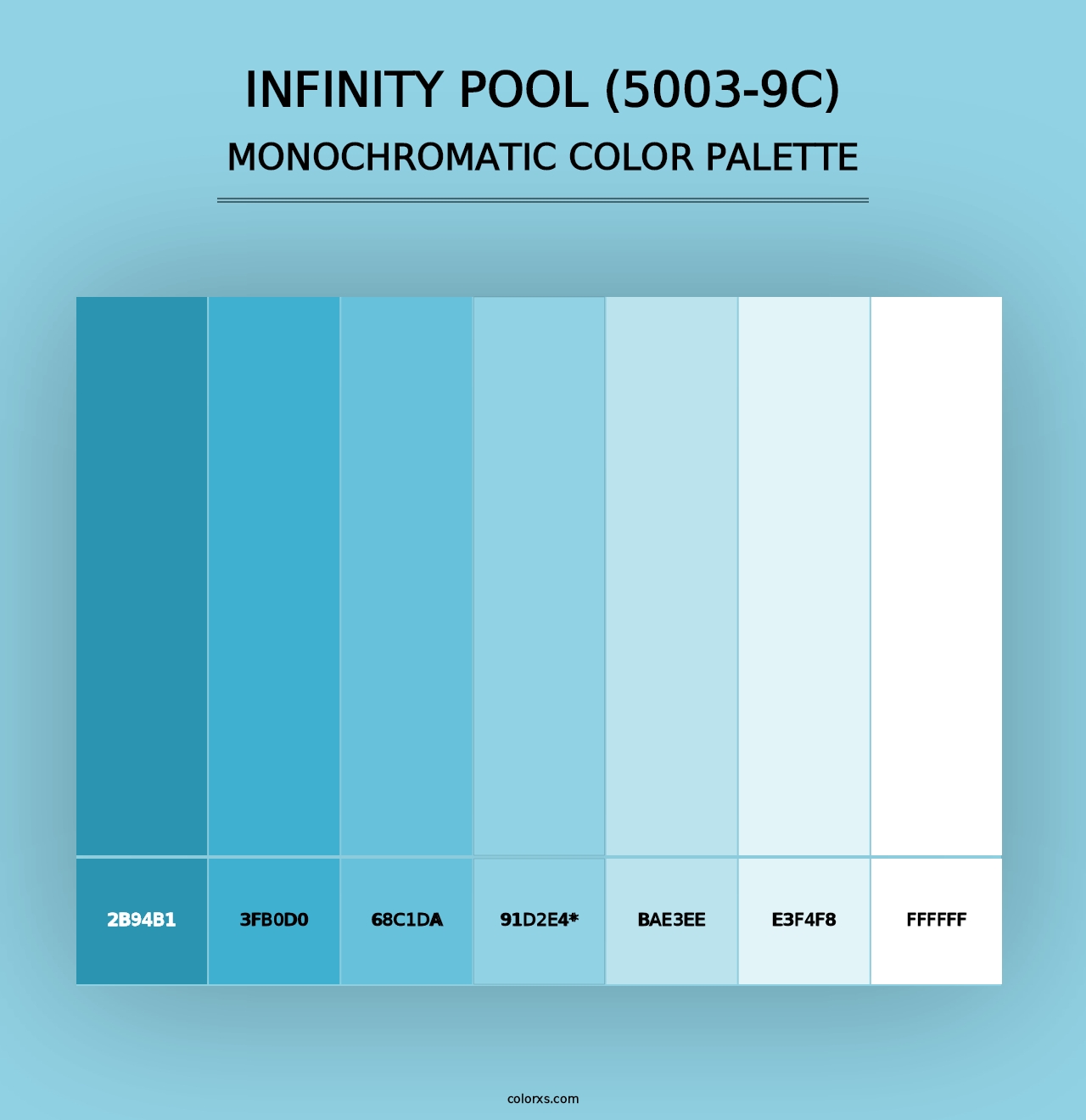 Infinity Pool (5003-9C) - Monochromatic Color Palette