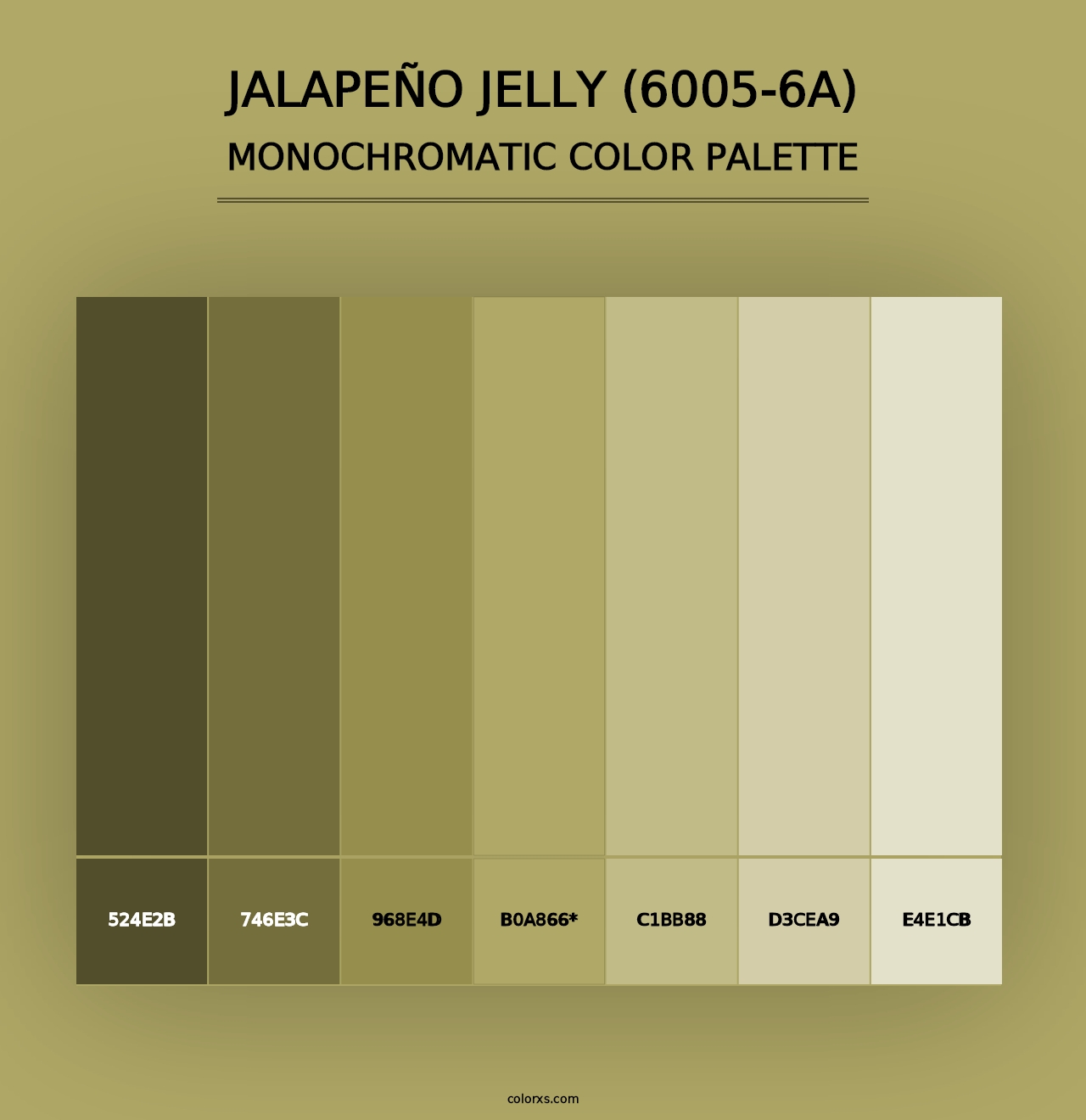 Jalapeño Jelly (6005-6A) - Monochromatic Color Palette