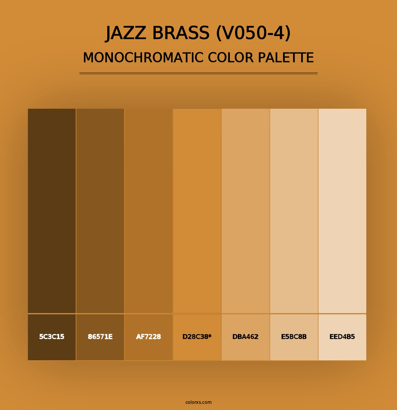 Jazz Brass (V050-4) - Monochromatic Color Palette