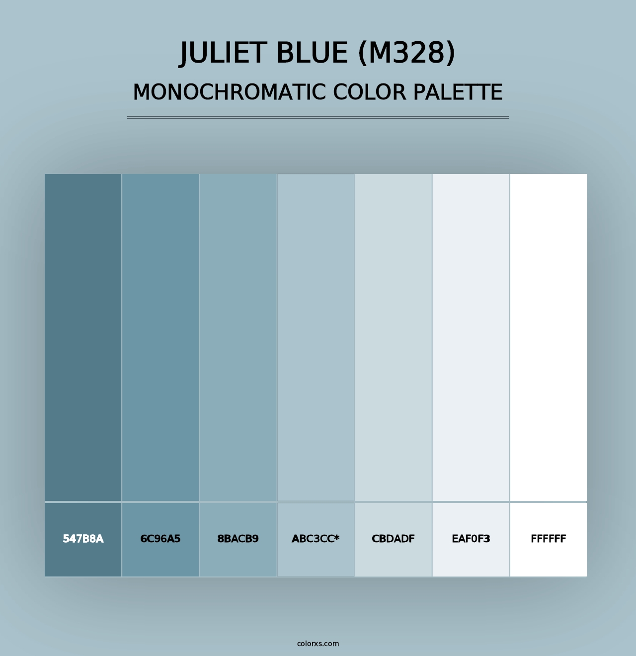 Juliet Blue (M328) - Monochromatic Color Palette