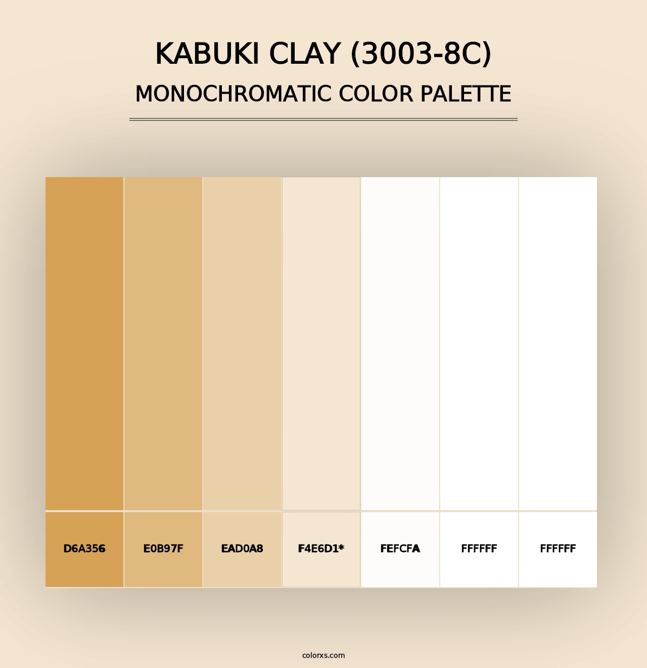 Kabuki Clay (3003-8C) - Monochromatic Color Palette