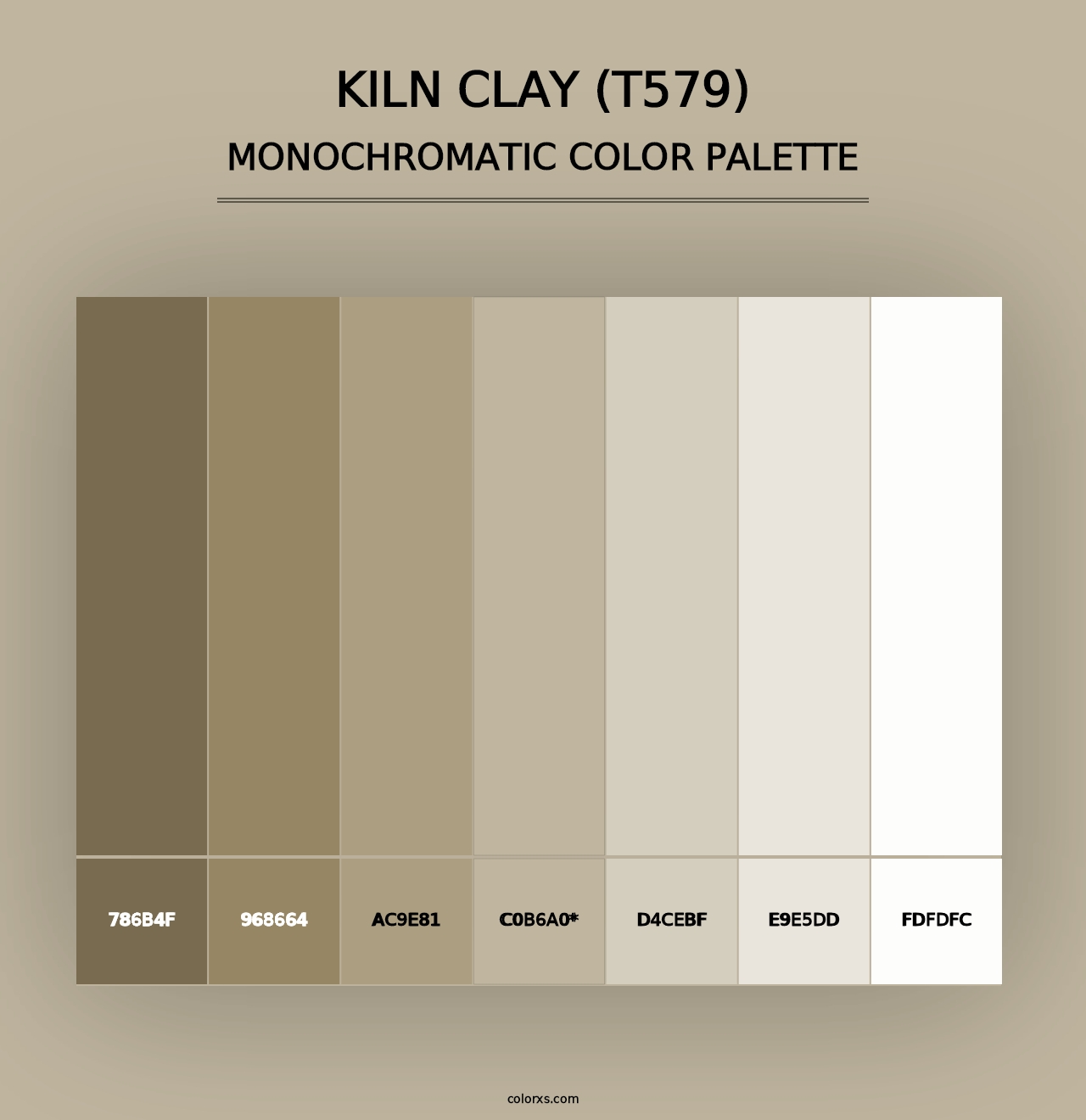 Kiln Clay (T579) - Monochromatic Color Palette