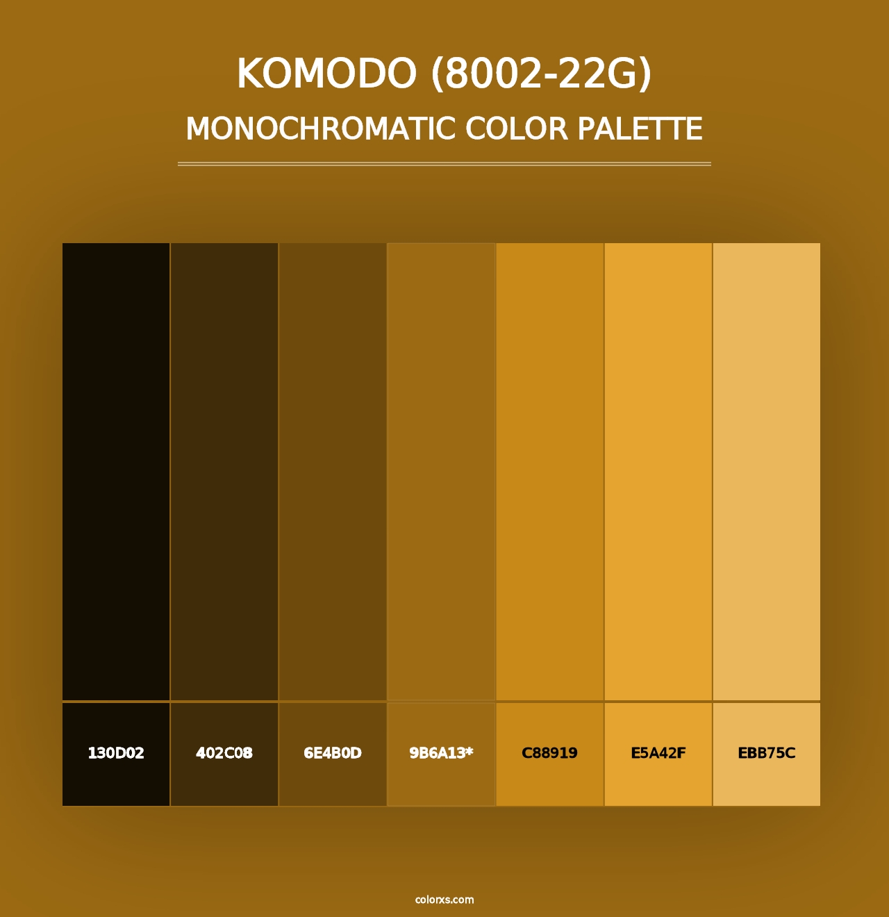 Komodo (8002-22G) - Monochromatic Color Palette